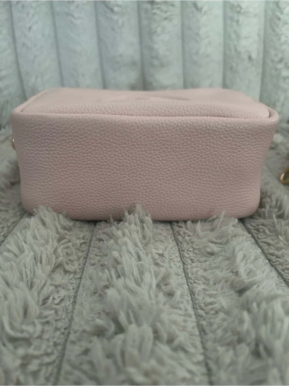 Tory Burch Perry Bombe Mini Camera Bag Blush Pink Pebbled Leather